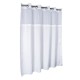 Штора для ванной Fixsen FX-3319E HOTEL белая с прозрачной вставкой  (FX-3319E)