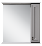Зеркало Misty Лувр 65 со шкафчиком правое, серое — 