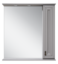 Зеркало Misty Лувр 65 со шкафчиком правое, серое — 