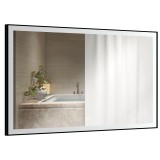 Зеркало AZARIO 1000х700 сенсорный выключатель с функцией диммера, в алюминиевом корпусе черного цвета (AZ-Z-059CS) — 