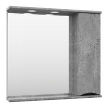Зеркало со шкафом Misty Атлантик 80 серый правый — 