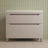 Тумба для комплекта напольная Style Line Остин 100, крем эмаль PLUS — Зеркальный шкаф Style Line Жасмин 2 55/С Люкс белый ЛС-00000215