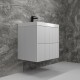 Тумба с раковиной Style Line Стокгольм 60 подвесная, белый рифленый софт  (ЛС-00002307+ЛС-00000721)