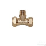 Тройник для гофрированной трубы Lavita T/S 20*3/4*20M &mdash;  Резьбовые фитинги для водопроводных и газопроводных стальных труб изготовляют с цилиндрической резьбой.Фитинги для гофрированной нержавеющей трубы Lavita имеют то же назначение, что и фитинги для металлических. Для их стыковки с трубами используется цанговое соединение. Также они бывают переходными с цангового на резьбовое соединение, для стыковки гофрированных труб и труб металлических, пластиковых труб.