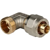 Stout Угольник-переходник с наружной резьбой 1/2"х16 для металлопластиковых труб винтовой &mdash; 