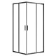 Душевое ограждение AZARIO 900х900х2000 без поддона, чёрный профиль  (AZ-ND1142 900 Black)