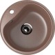Круглая мойка с отверстием под смеситель ULGRAN U-100 терракот  (U-100-307)