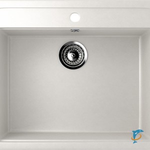 Односекционная мойка с отверстием под смеситель ULGRAN U-104 молочный  (U-104-341)