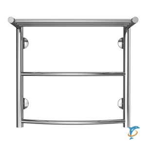 Полотенцесушитель водяной AZARIO VERONA 500/500 с полкой, 2 секции, нижнее/диагональное подключение, 1/2", хром (AZ04155P)  (AZ04155P)