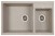 Мойка для кухни Kaiser KG2M-8050-SB искусственный гранит, песочный мрамор