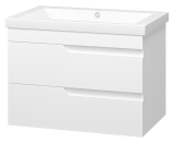 Тумба с раковиной Misty Софт 75 подвесная — 