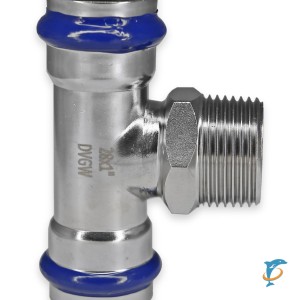 Тройник для нержавеющей трубы Millennium 28х1/2"х28 НР  (TPNM2812)