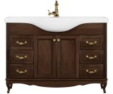 Тумба с раковиной ValenHouse Эллина 120 кальяри, фурнитура золото — 