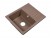 Мойка Rossinka RS56-46SW-Sand  для кухни из исскуственного камня квадратная, с крылом, реверсивная, с сифоном