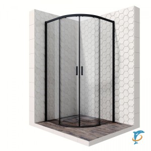 Душевое ограждение Ambassador Queen 11011202Black (1000x1000x2000)  (11011202Black)