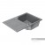 Мойка для кухни из литого мрамора Aquaton Монца прямоугольная с крылом серая 1A716032MC230