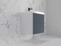 Тумба с раковиной Style Line Стокгольм 60 подвесная, графит софт — 