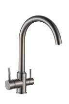 Смеситель для кухонной мойки Ulgran U-020 нержавеющая сталь — 