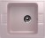 Односекционная мойка с отверстием под смеситель ULGRAN U-204 розовый