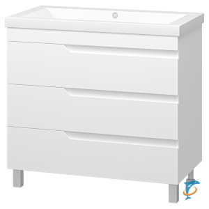 Тумба с раковиной Misty Софт 90 напольная (П-Соф-01090-0113Я+Misty_4627173210324)