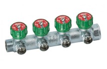 Коллектор регулирующий проходной MULTI FAR 1''на 4 отвода FK 3822 134ТР плоское уплотнение — Используемые в системах водоснабжения и отопления.