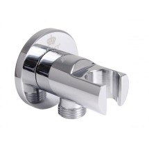 Настенный кронштейн для соединения душевого шланга с держателем Хром (круглый) Kaiser 0047 — 