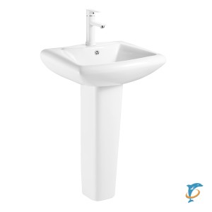 Раковина с пьедесталом Azario ELANA 48х42х83, цвет Белый (AZ-334P)  (AZ-334P)