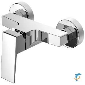 Смеситель для душа Azario EDDIE с ручным душем, керамический картридж, без излива, хром (AZ-WQY338207C) (AZ-WQY338207C)