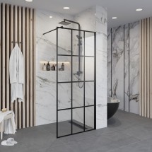 Душевая перегородка Niagara NG-685-90 BLACK (90x195) — 