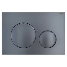 Клавиша смыва AZARIO NEW двойная, круглые кнопки, пластик, оружейная сталь матовый (AZ-017.08) &mdash; 