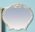 Зеркало Мисти(Misty) Tiffany 100 белое сусальное золото