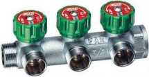 Коллектор регулирующий проходной MULTI FAR 1''на 3 отвода FK 3822 112 — Используемые в системах водоснабжения и отопления.