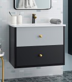 Тумба с раковиной Brevita Кристиан 80 подвесная с 2 ящиками — 