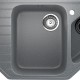 Угловая двухсекционная мойка с отверстием под смеситель ULGRAN U-409 темно-серый  (U-409-309)