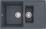 Двухсекционная реверсивная мойка ULGRAN U-205 антрацит — 