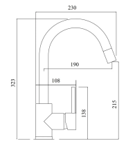 Смеситель кухонный GreenStone GS-003-345 шоколад — 