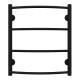 Полотенцесушитель водяной AZARIO VERONA 500/600 4 секции, боковое подключение, 1/2", черный (AZ83912B)  (AZ83912B)