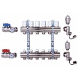 Распределительный коллектор LUXOR CD 468M/3 —  Коллекторы регулируемые (2 шт.) с трубной резьбой к соединениям типа ТР 98, ТР 99 (с доп. комплектацией) 