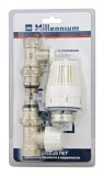 Комплект кранов Millennium 1/2 прямой для отопления под термоголовку  — 