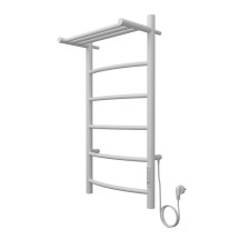 Полотенцесушитель электрический AZARIO VERONA 400/800 5 секций, с полкой, диммер справа, белый (AZ04848PW) — Водяной полотенцесушитель «Венето» 400/826 Terminus Benetto 15 перекладины