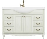 Тумба с раковиной ValenHouse Эллина 120 слоновая кость, фурнитура бронза — 