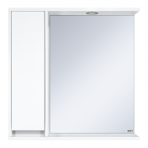 Зеркало со шкафом Misty Алиса 75 белый левый — 