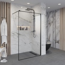 Душевая перегородка Niagara NG-687-10 BLACK (100x195) — 