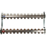 Коллектор STOUT из нержавеющей стали без расходомеров 13 выходов &mdash; Коллекторные блоки STOUT производятся в Италии под тщательным контролем, проходя многочисленные тесты и сертификацию оборудования.