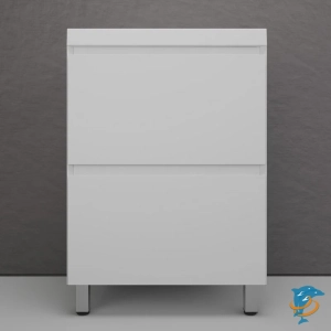 Тумба с раковиной напольная Style Line Манхэттен 60 , белая матовая  (ЛС-00002377+СС-00002467)