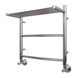 Полотенцесушитель водяной Point PN04155P П2 500x500 с полкой, хром &mdash; 