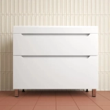 Тумба с раковиной напольная Style Line Остин 100, белый эмаль PLUS — Зеркальный шкаф Style Line Жасмин 2 76/С Люкс белый ЛС-00000217