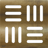 Решётка для cливных трапов из нержавеющей стали AlcaPlast MPV001-ANTIC (бронза) &mdash; 