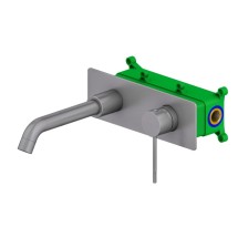 Смеситель для раковины встроенный Timo Saona 2371/18SM черное золото — 