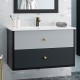Тумба с раковиной Brevita Кристиан 100 подвесная с 2 ящиками  (Кри-06100-01-012Я+Misty_641235)